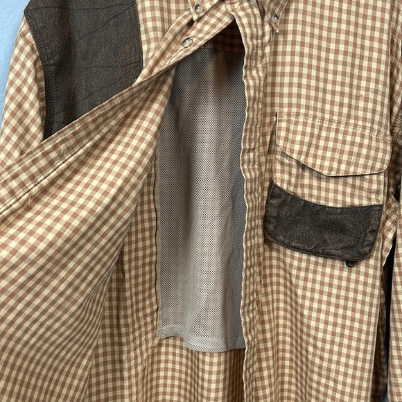 Braeval Shirt Mens Extra Large Tiera Gun Check Cotton Long Sleeve Patch L - Picture 5 of 14